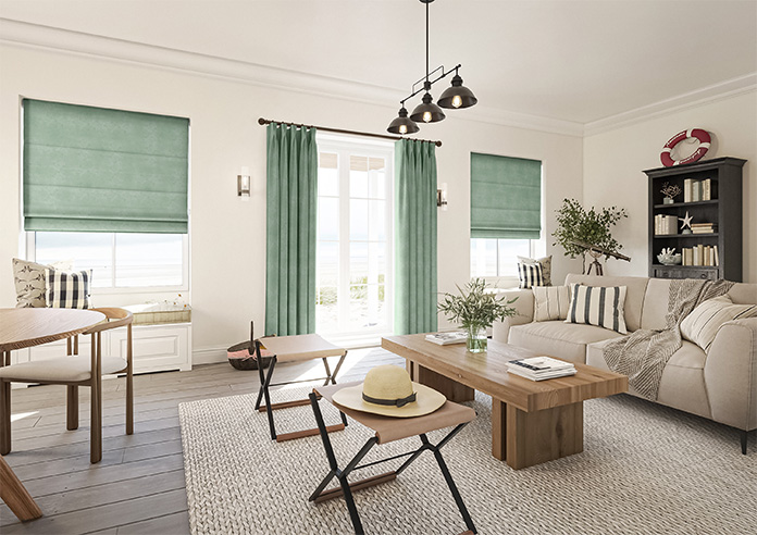 Florence Faux Suede, Light Jade - Made to Measure Curtains - Image 8